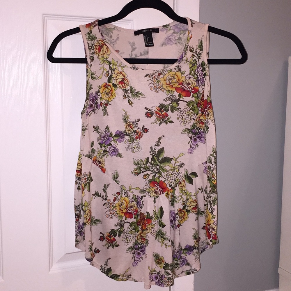 Floral Forever 21 tank top
